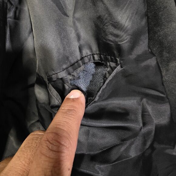 Vintage Polo Ralph Lauren Black Velour Velvet Mens Blazer Jacket size Large - Picture 9 of 11